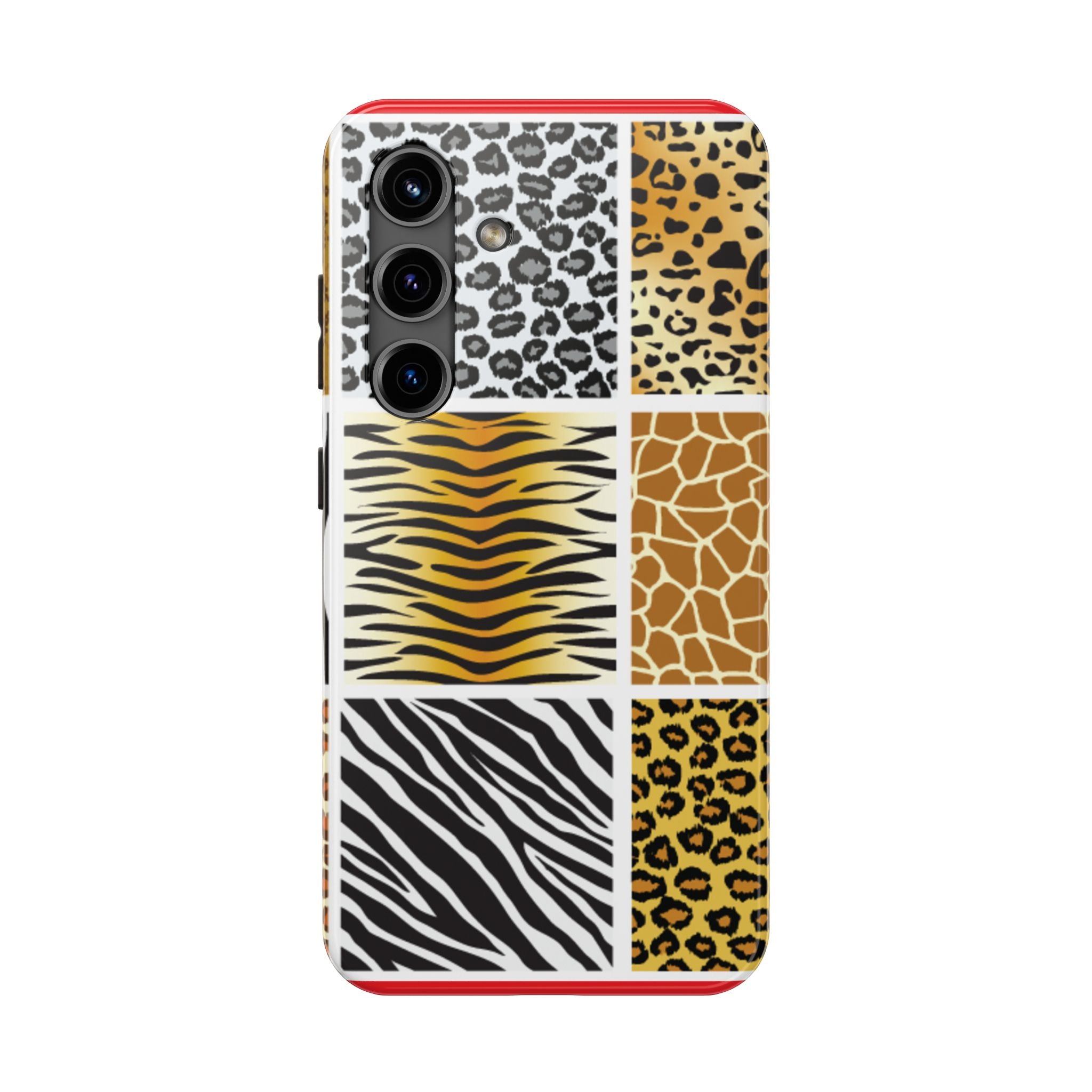 Wild Patchwork Tough Phone Case — Leopard, Zebra & Giraffe Animal Print