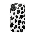 Black Brushstroke Leopard Tough Phone Case — Protective Animal Print iPhone Cover