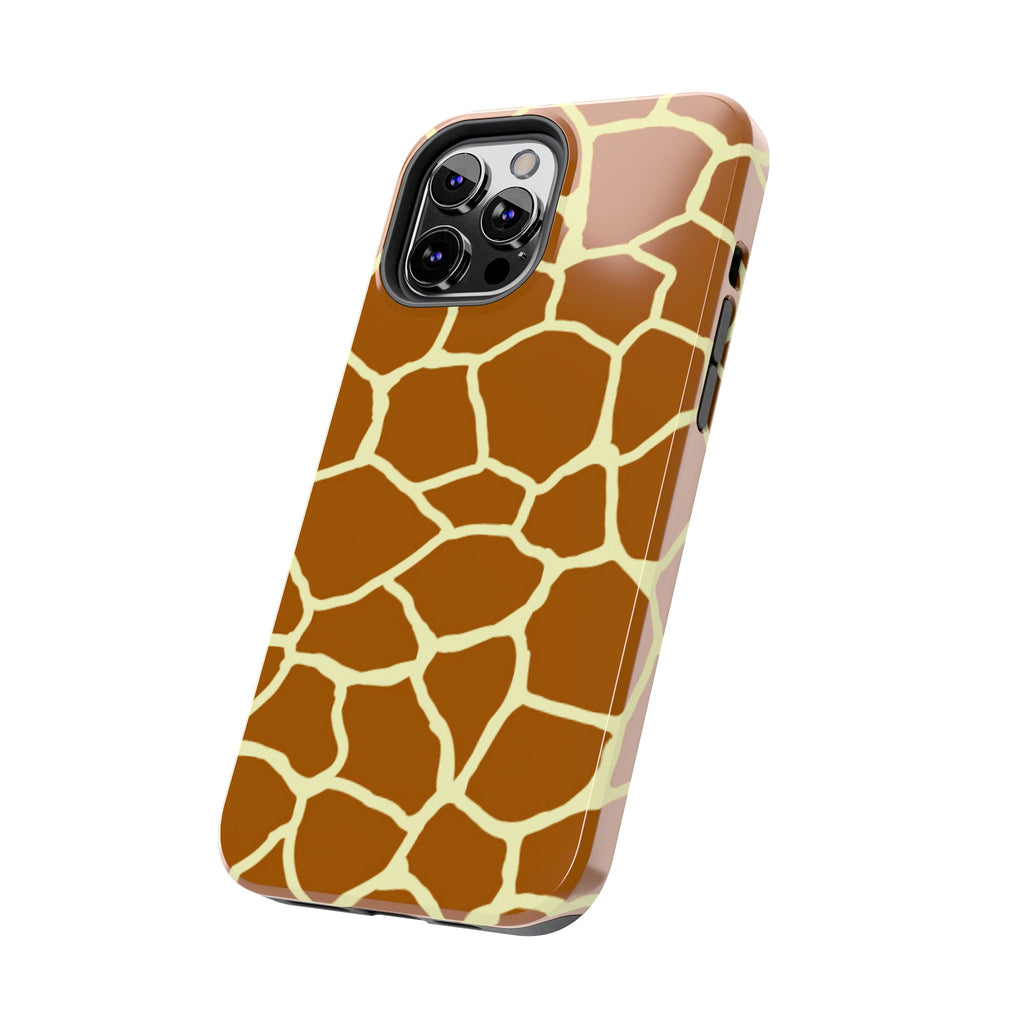 Giraffe Print Tough Phone Case — Durable Safari Animal Pattern Protective Cover