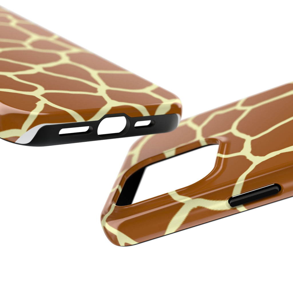 Giraffe Print Tough Phone Case — Durable Safari Animal Pattern Protective Cover