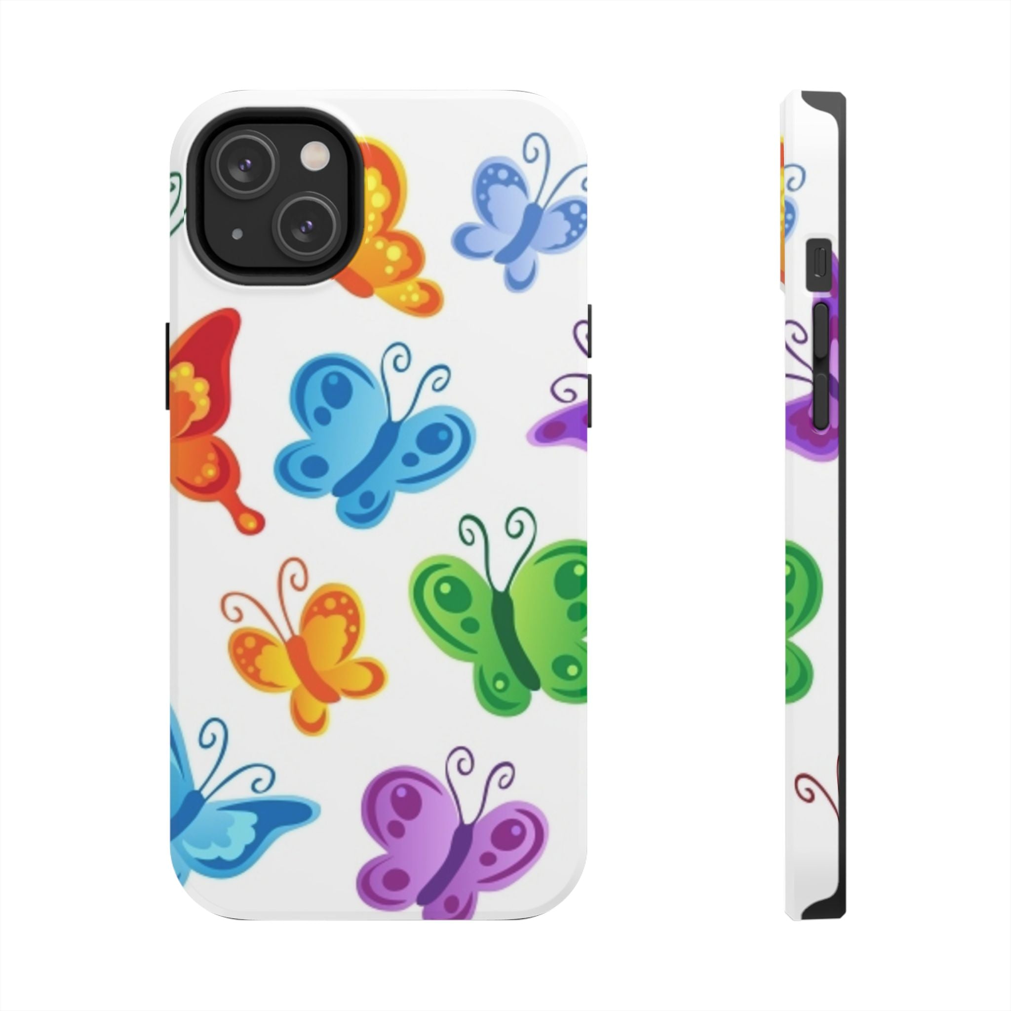 Tough Phone Case — Colorful Rainbow Butterflies Protective Cover