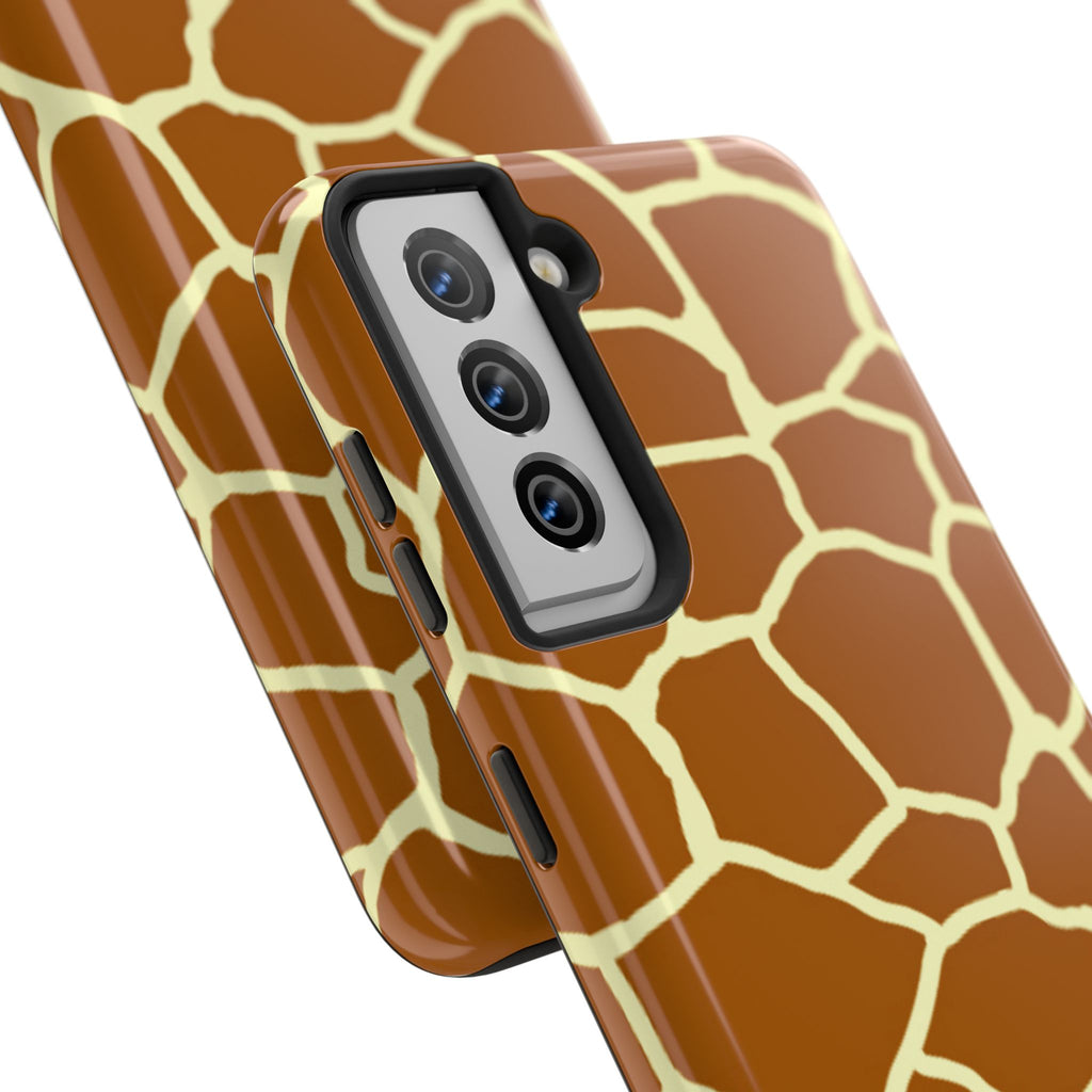 Giraffe Print Tough Phone Case — Durable Safari Animal Pattern Protective Cover