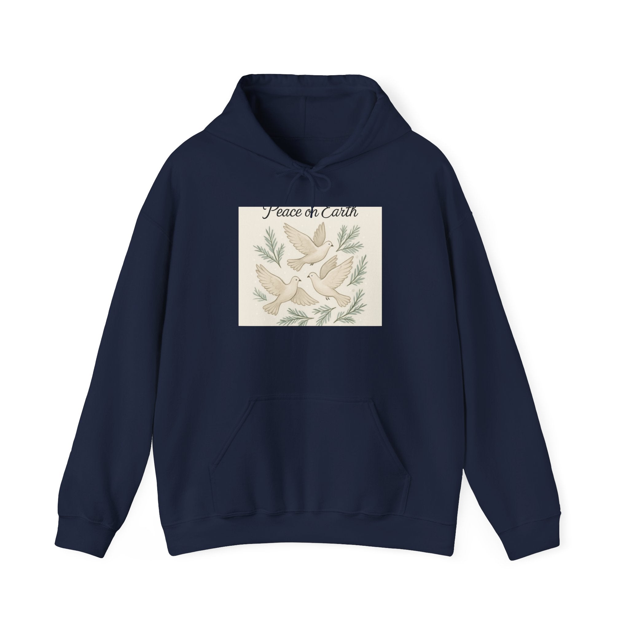 Peace on Earth Hoodie – Dove & Olive Branch Holiday Pullover