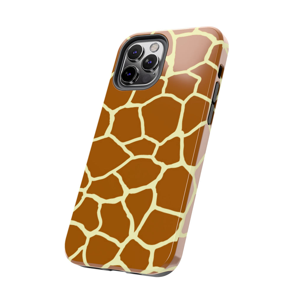 Giraffe Print Tough Phone Case — Durable Safari Animal Pattern Protective Cover