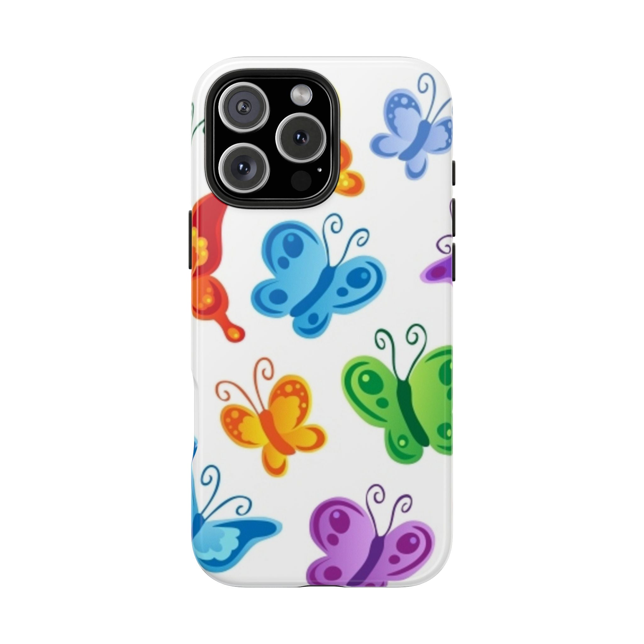 Tough Phone Case — Colorful Rainbow Butterflies Protective Cover