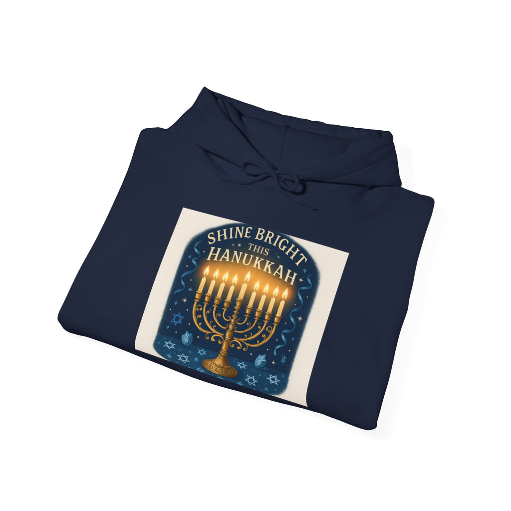 Hanukkah Menorah Hoodie – Shine Bright Hanukkah Sweatshirt