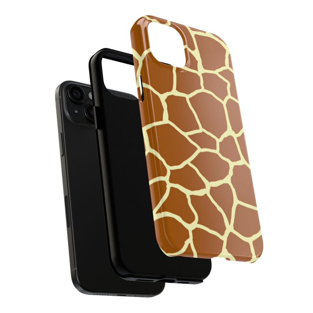 Giraffe Print Tough Phone Case — Durable Safari Animal Pattern Protective Cover
