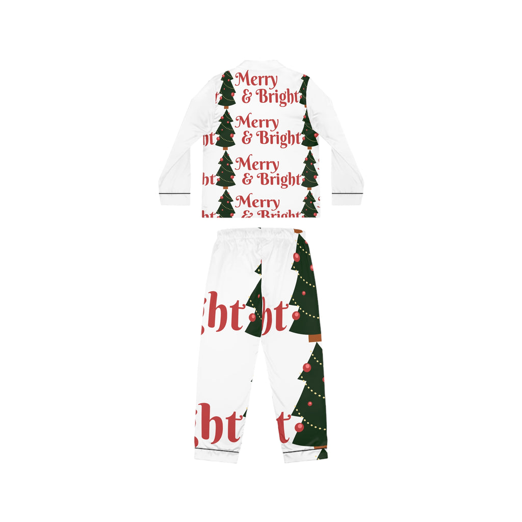 Merry & Bright Satin Pajamas — Women’s Christmas Sleep Set