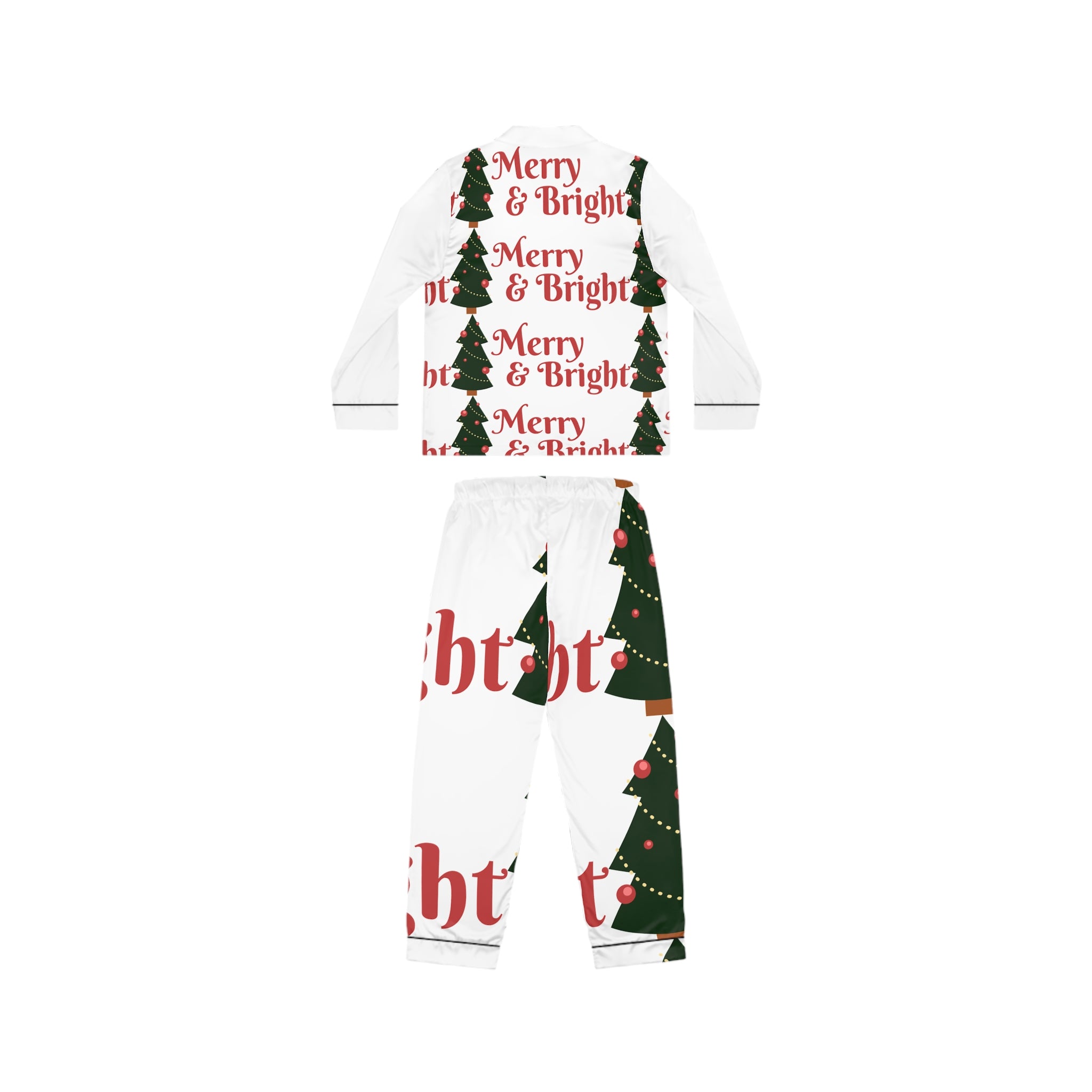 Merry & Bright Satin Pajamas — Women’s Christmas Sleep Set