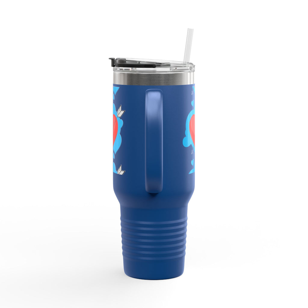 40oz Insulated Travel Mug — Arrowed Heart Love Design