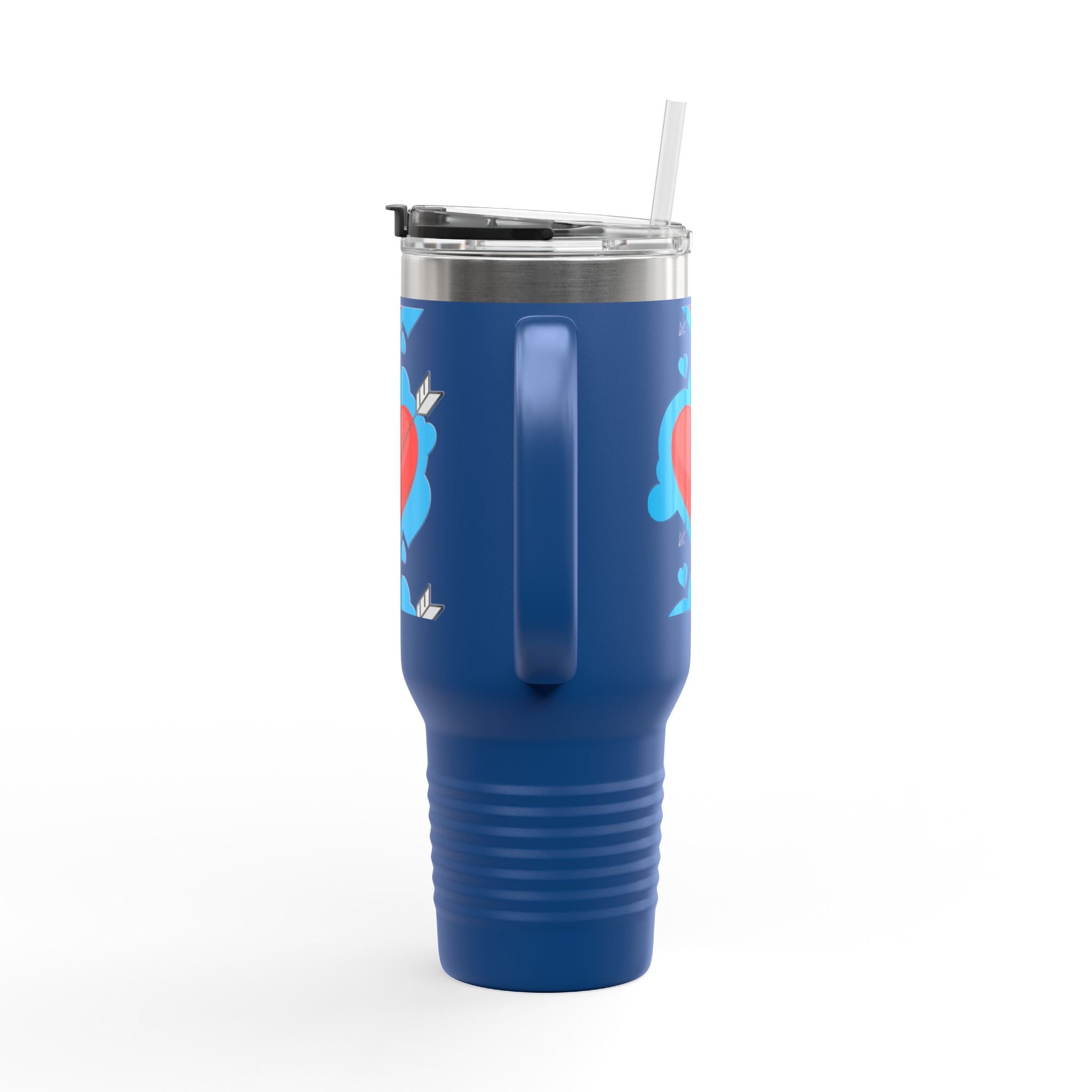 40oz Insulated Travel Mug — Arrowed Heart Love Design