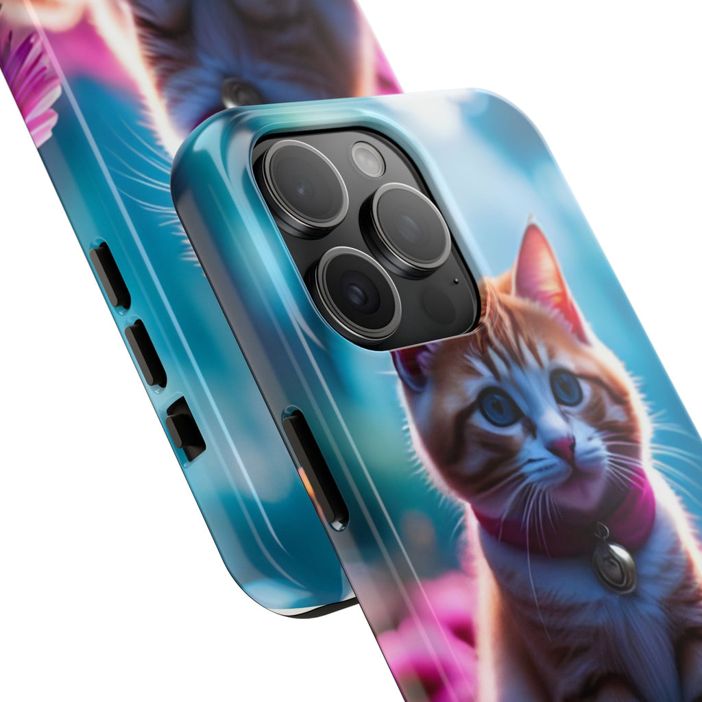 Cute Ginger Kitten Tough Phone Case — Protective iPhone Case with Adorable Cat Design
