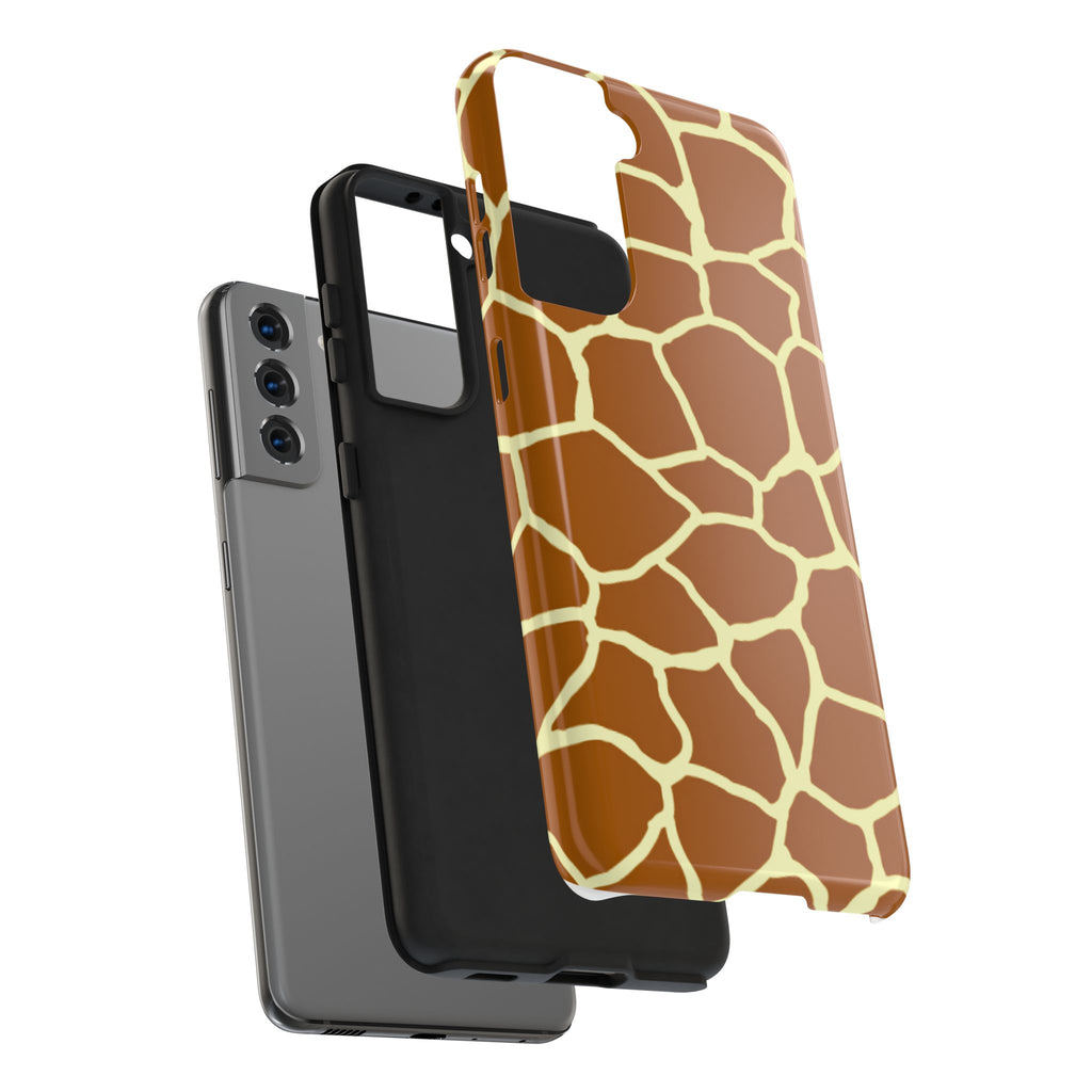 Giraffe Print Tough Phone Case — Durable Safari Animal Pattern Protective Cover