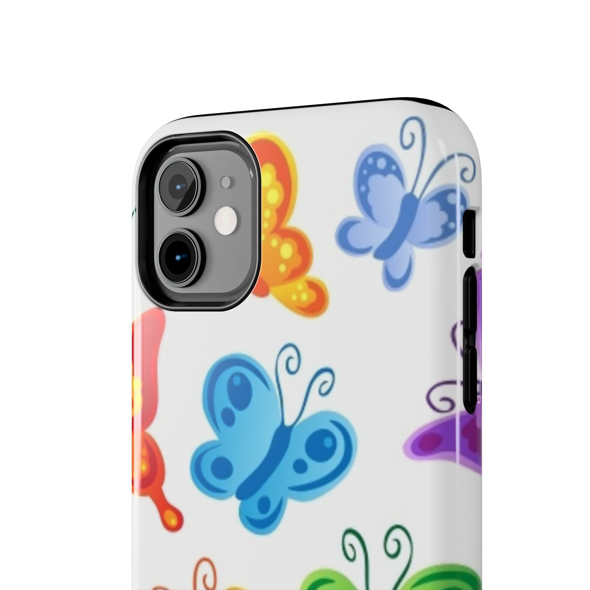Tough Phone Case — Colorful Rainbow Butterflies Protective Cover