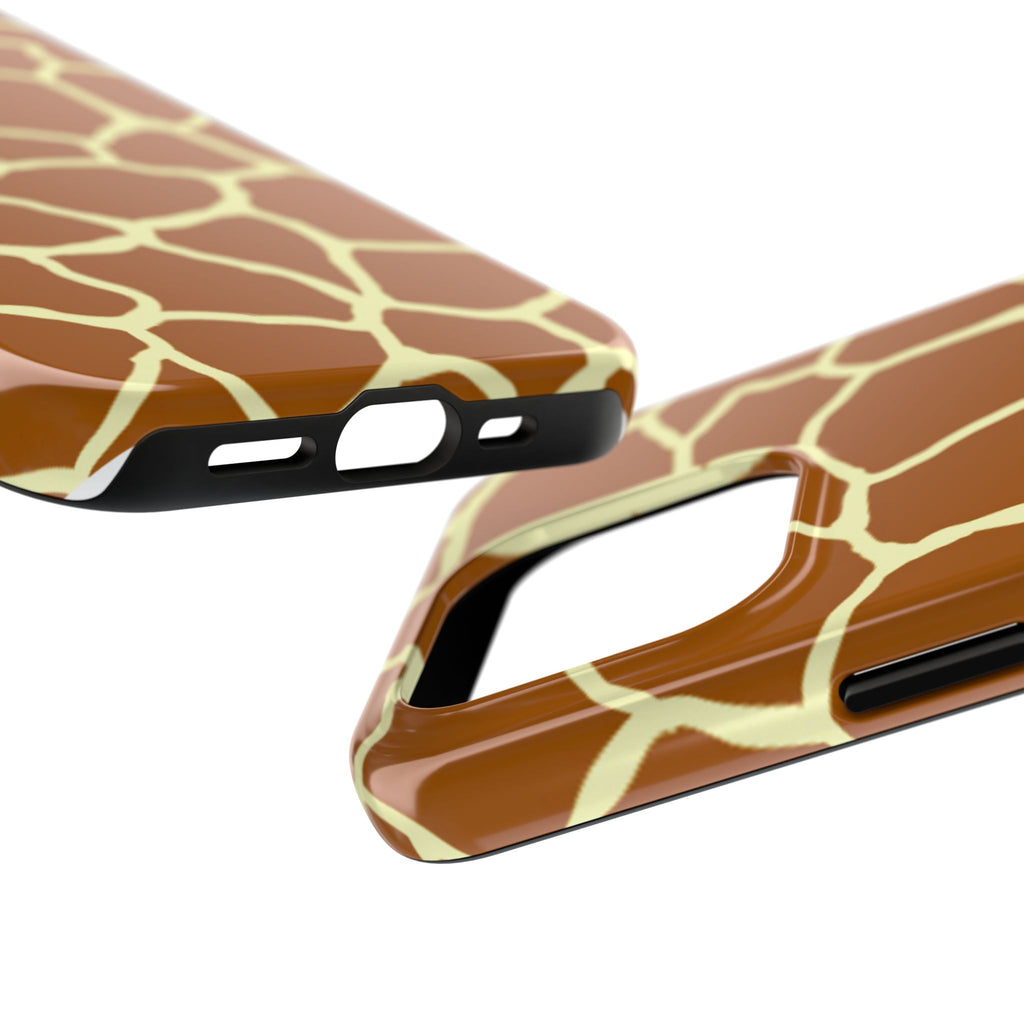 Giraffe Print Tough Phone Case — Durable Safari Animal Pattern Protective Cover