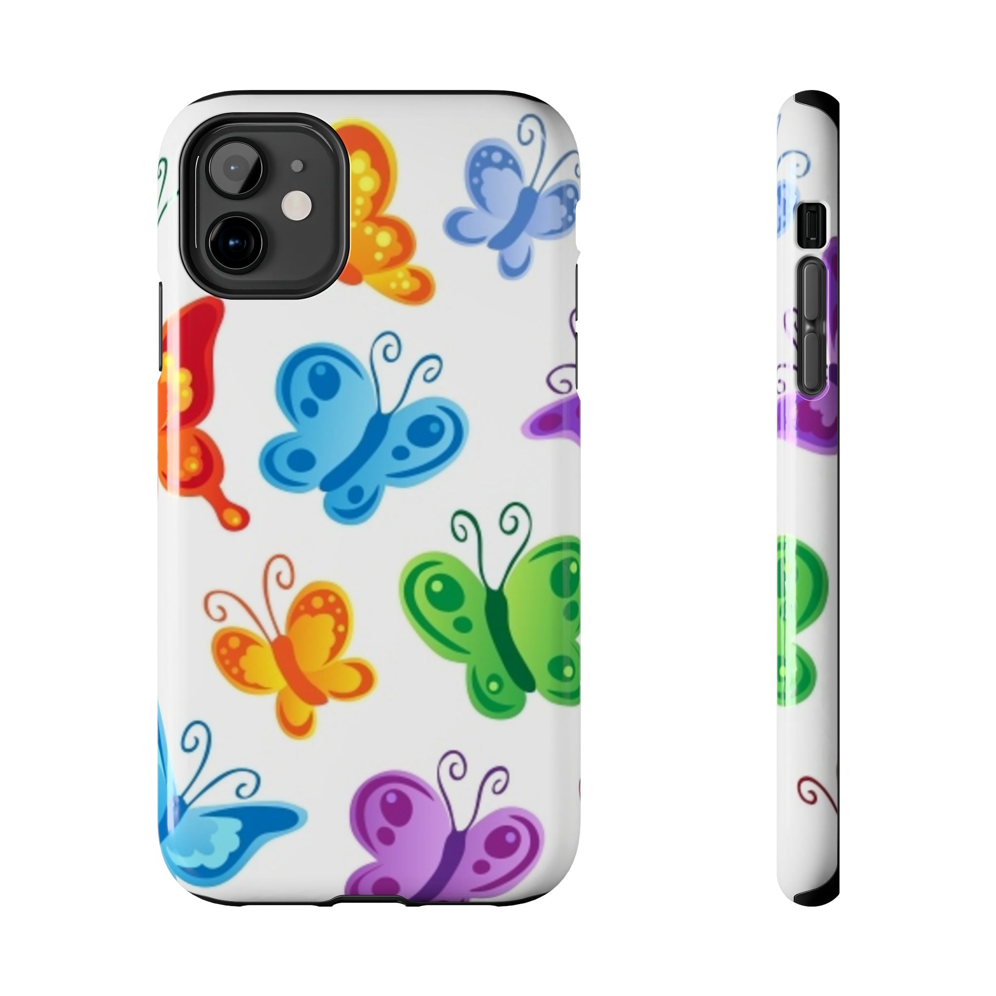 Tough Phone Case — Colorful Rainbow Butterflies Protective Cover