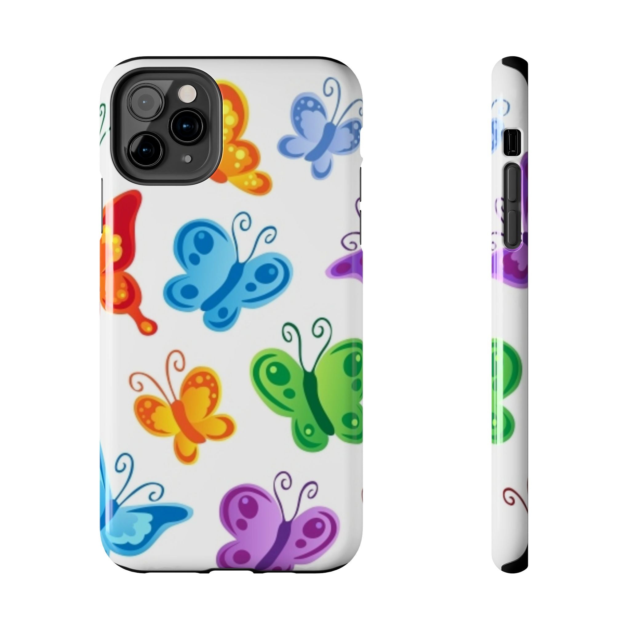 Tough Phone Case — Colorful Rainbow Butterflies Protective Cover