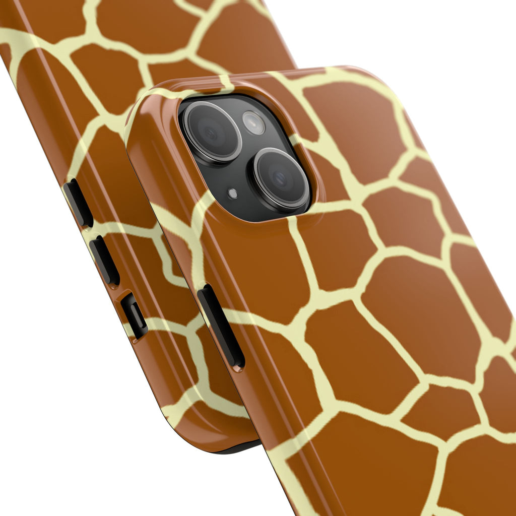 Giraffe Print Tough Phone Case — Durable Safari Animal Pattern Protective Cover