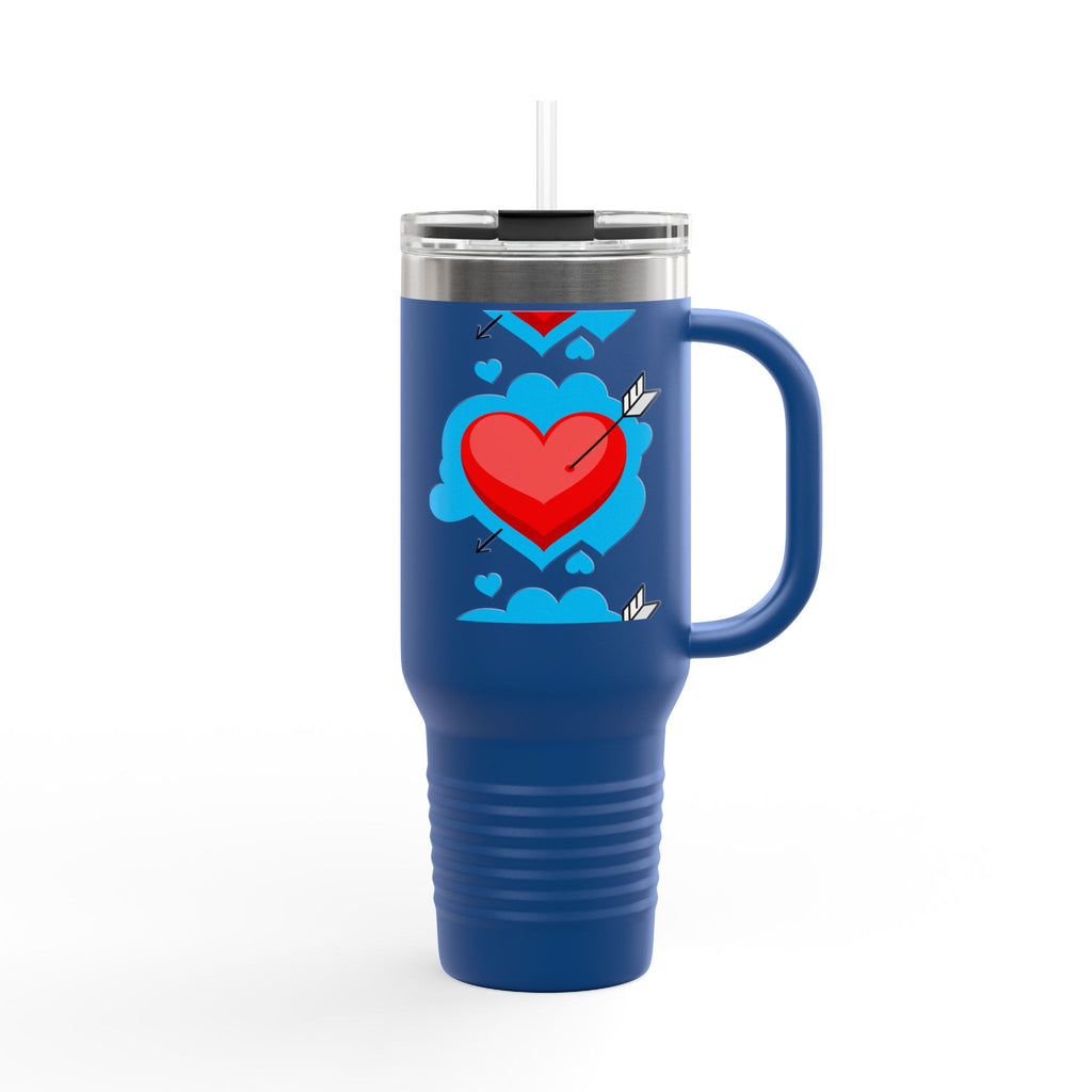 40oz Insulated Travel Mug — Arrowed Heart Love Design