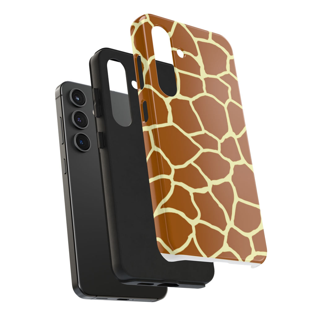 Giraffe Print Tough Phone Case — Durable Safari Animal Pattern Protective Cover