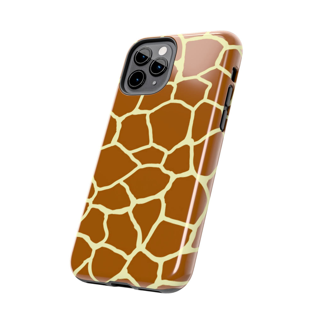 Giraffe Print Tough Phone Case — Durable Safari Animal Pattern Protective Cover