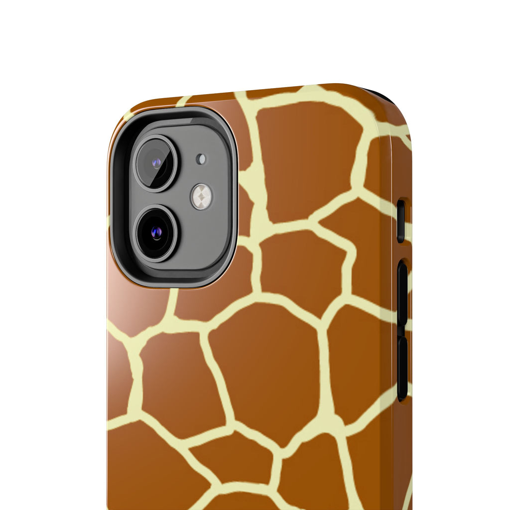Giraffe Print Tough Phone Case — Durable Safari Animal Pattern Protective Cover