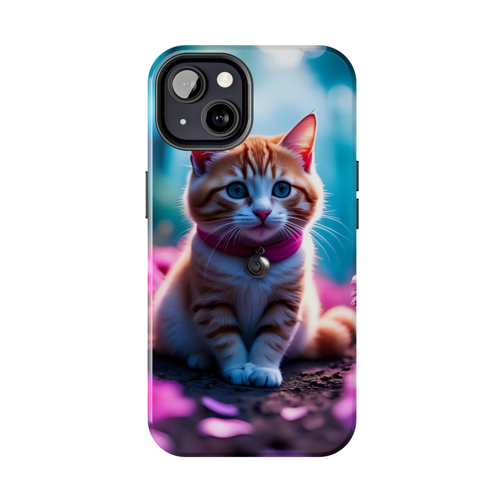 Cute Ginger Kitten Tough Phone Case — Protective iPhone Case with Adorable Cat Design