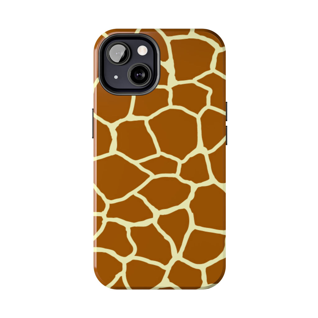 Giraffe Print Tough Phone Case — Durable Safari Animal Pattern Protective Cover