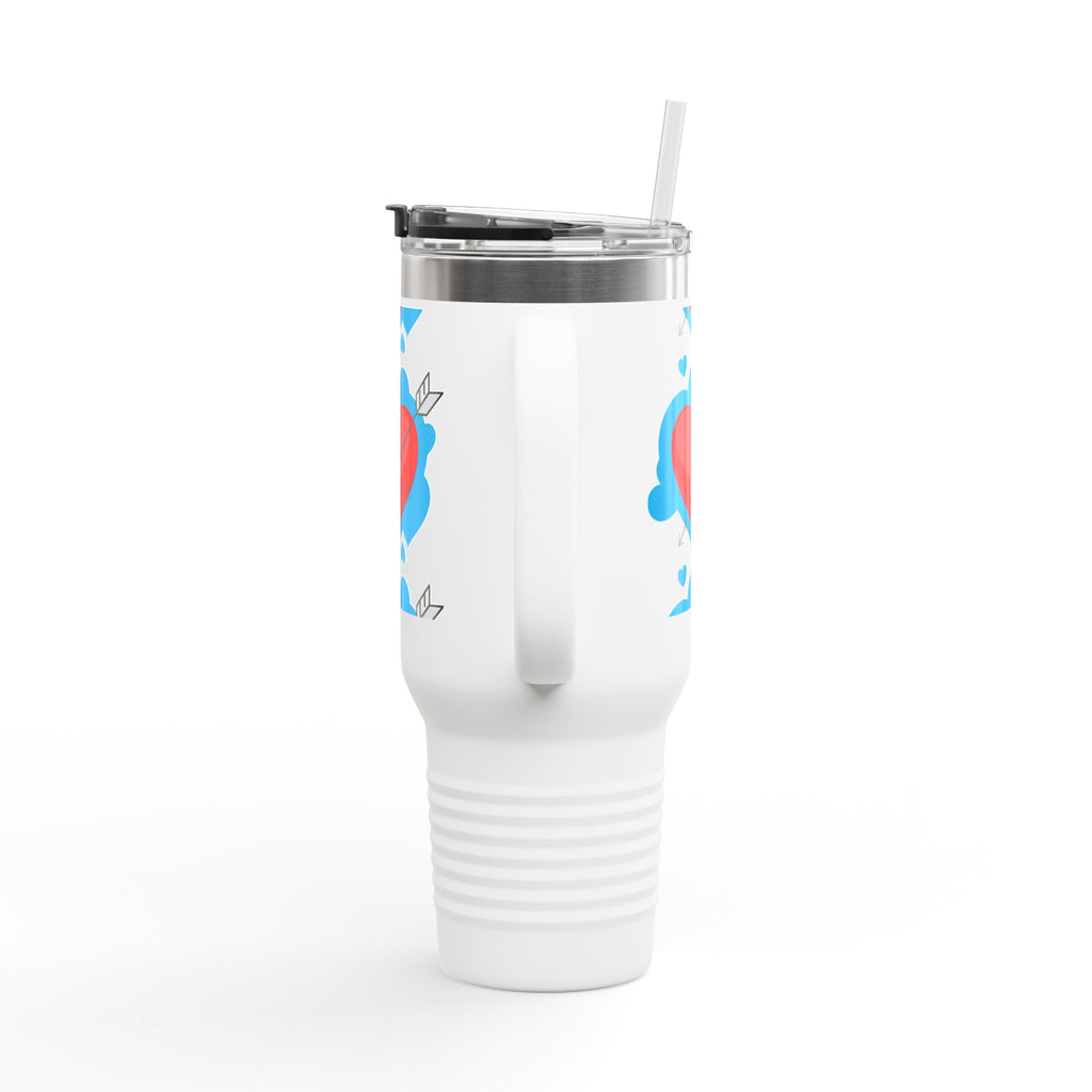 40oz Insulated Travel Mug — Arrowed Heart Love Design
