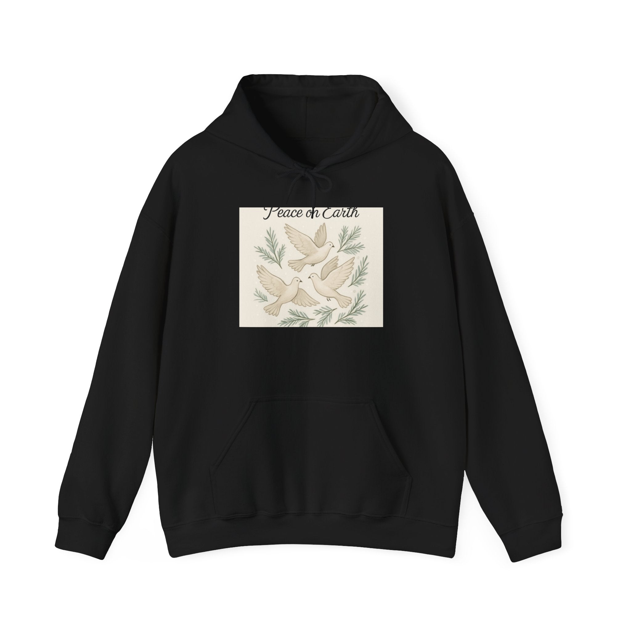 Peace on Earth Hoodie – Dove & Olive Branch Holiday Pullover