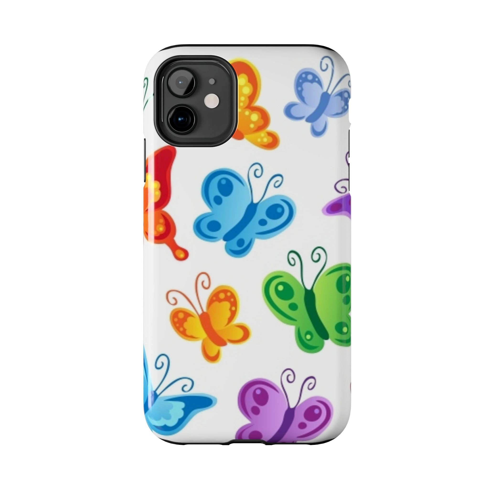 Tough Phone Case — Colorful Rainbow Butterflies Protective Cover